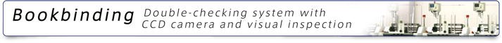 Bookbinding - Double-checking system with CCD camera and visual inspection